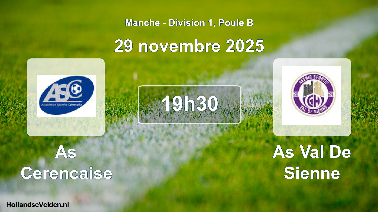 Geplande wedstrijd: As Cerencaise - As Val De Sienne (29 novembre 2025)