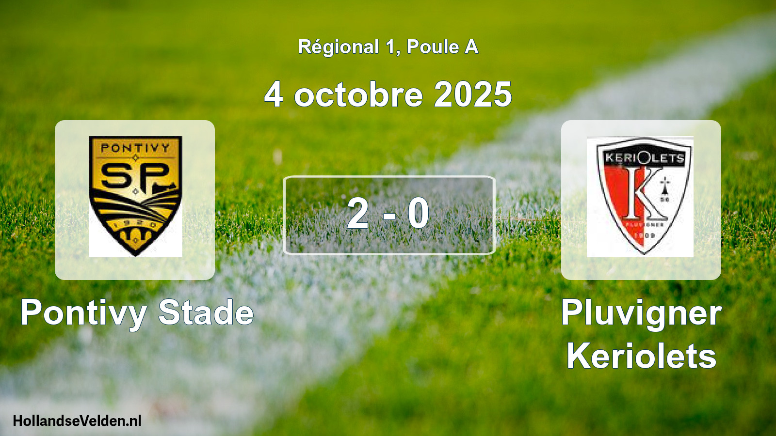 Gespeelde wedstrijd: Pontivy Stade - Pluvigner Keriolets 2 - 0 (4 octobre 2025)