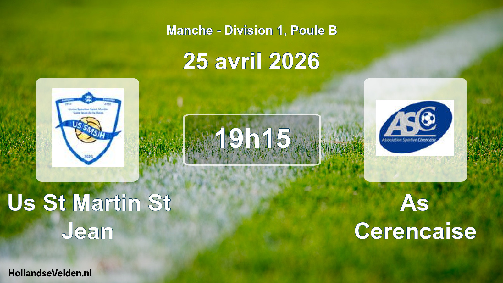 Geplande wedstrijd: Us St Martin St Jean - As Cerencaise (25 april 2026)