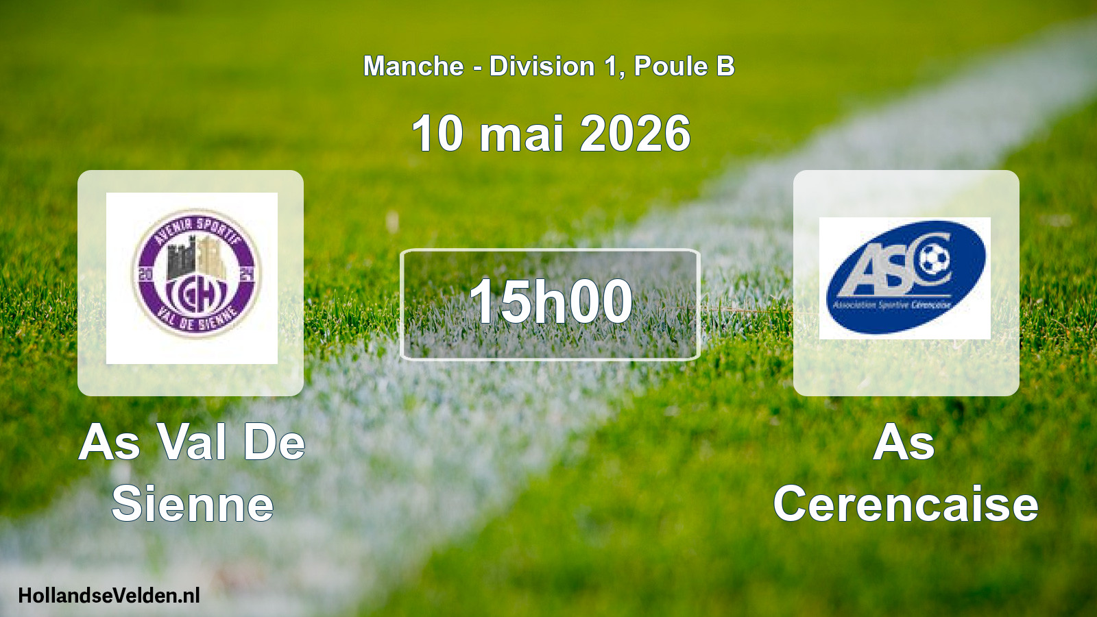 Geplande wedstrijd: As Val De Sienne - As Cerencaise (10 mai 2026)
