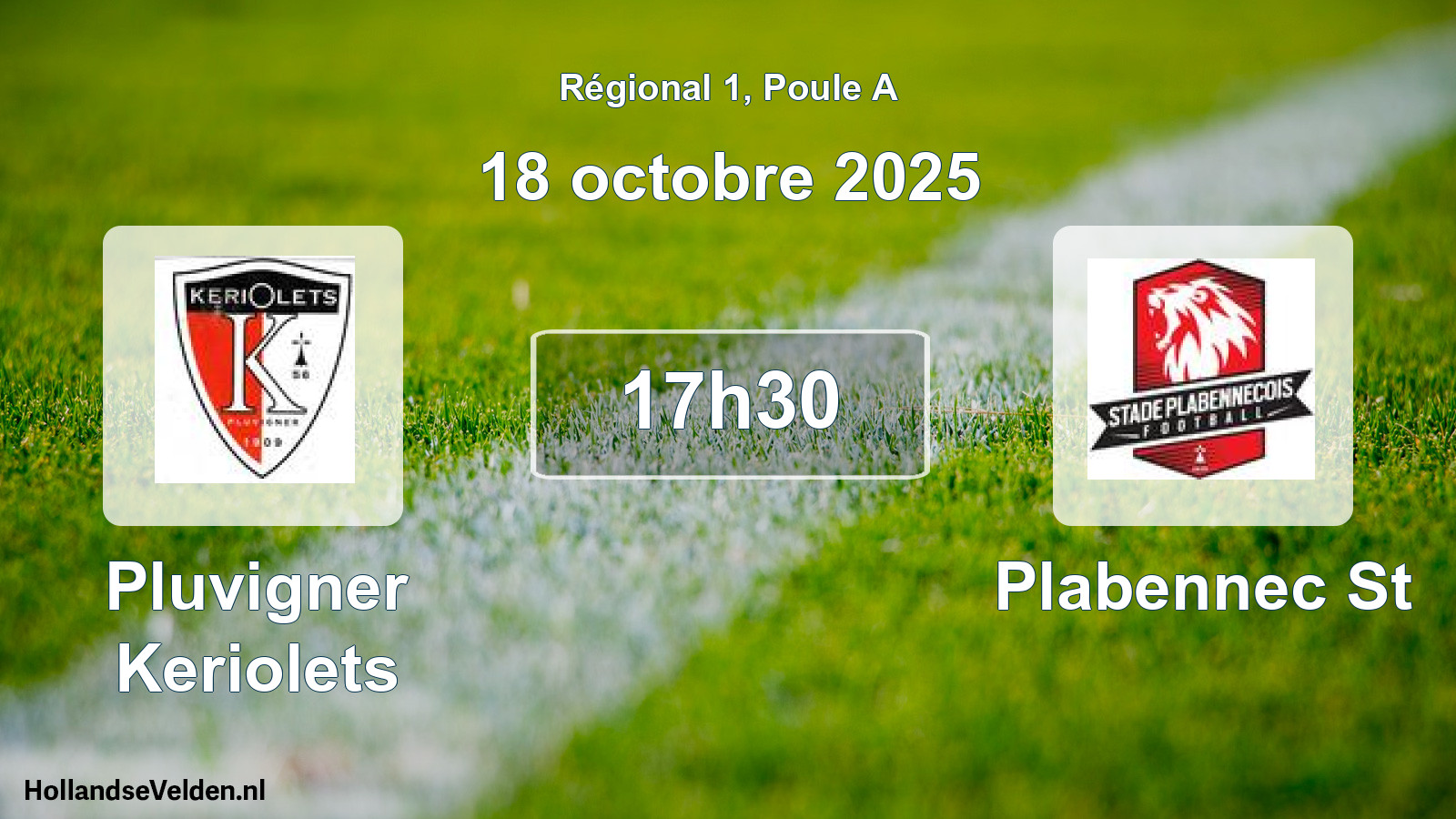 Geplande wedstrijd: Pluvigner Keriolets - Plabennec St (18 octobre 2025)