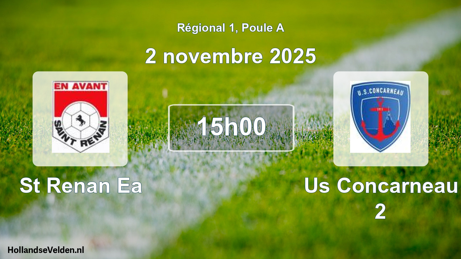 Scheduled Match: St Renan Ea - Us Concarneau 2 (2 November 2025)