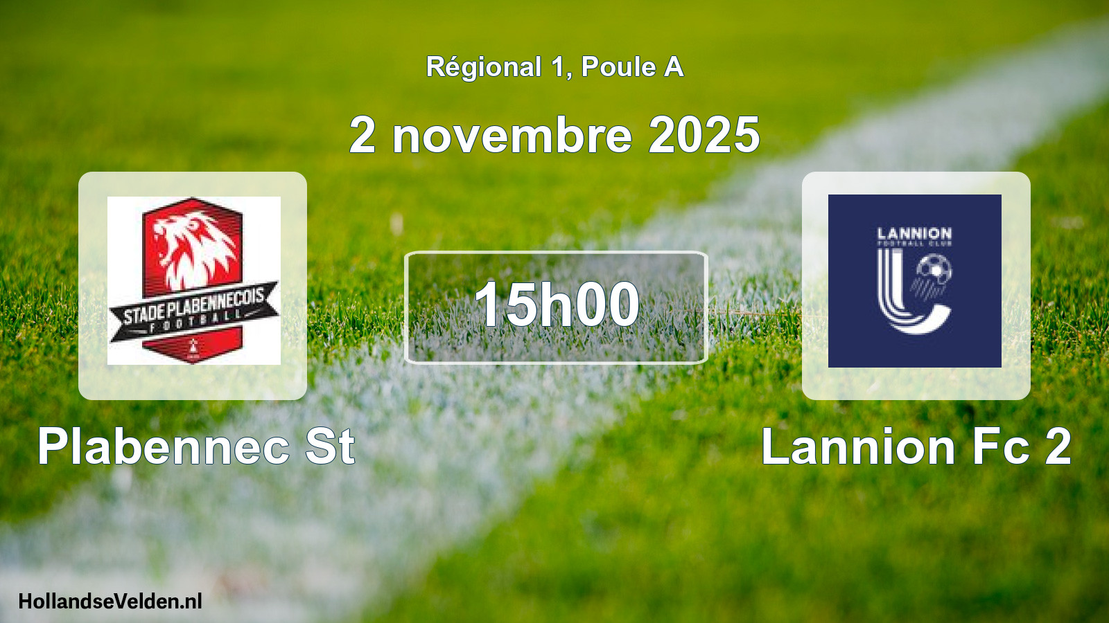 Scheduled Match: Plabennec St - Lannion Fc 2 (2 November 2025)