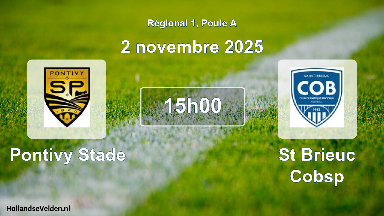 Scheduled Match: Pontivy Stade - St Brieuc Cobsp (2 November 2025)