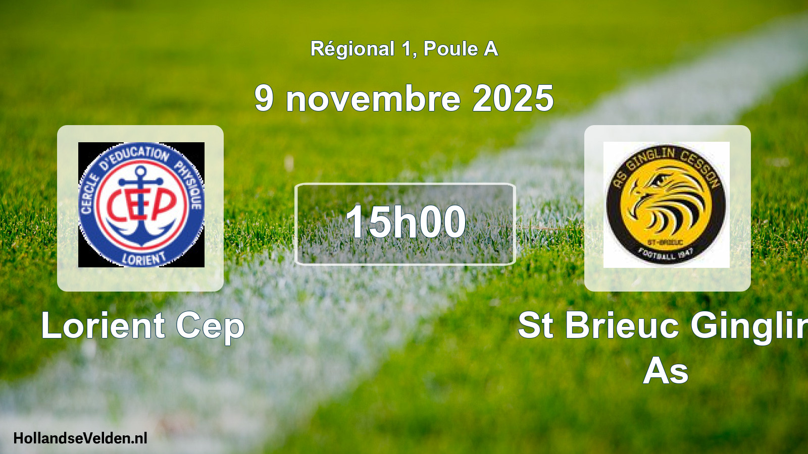 Scheduled Match: Lorient Cep - St Brieuc Ginglin As (9 November 2025)