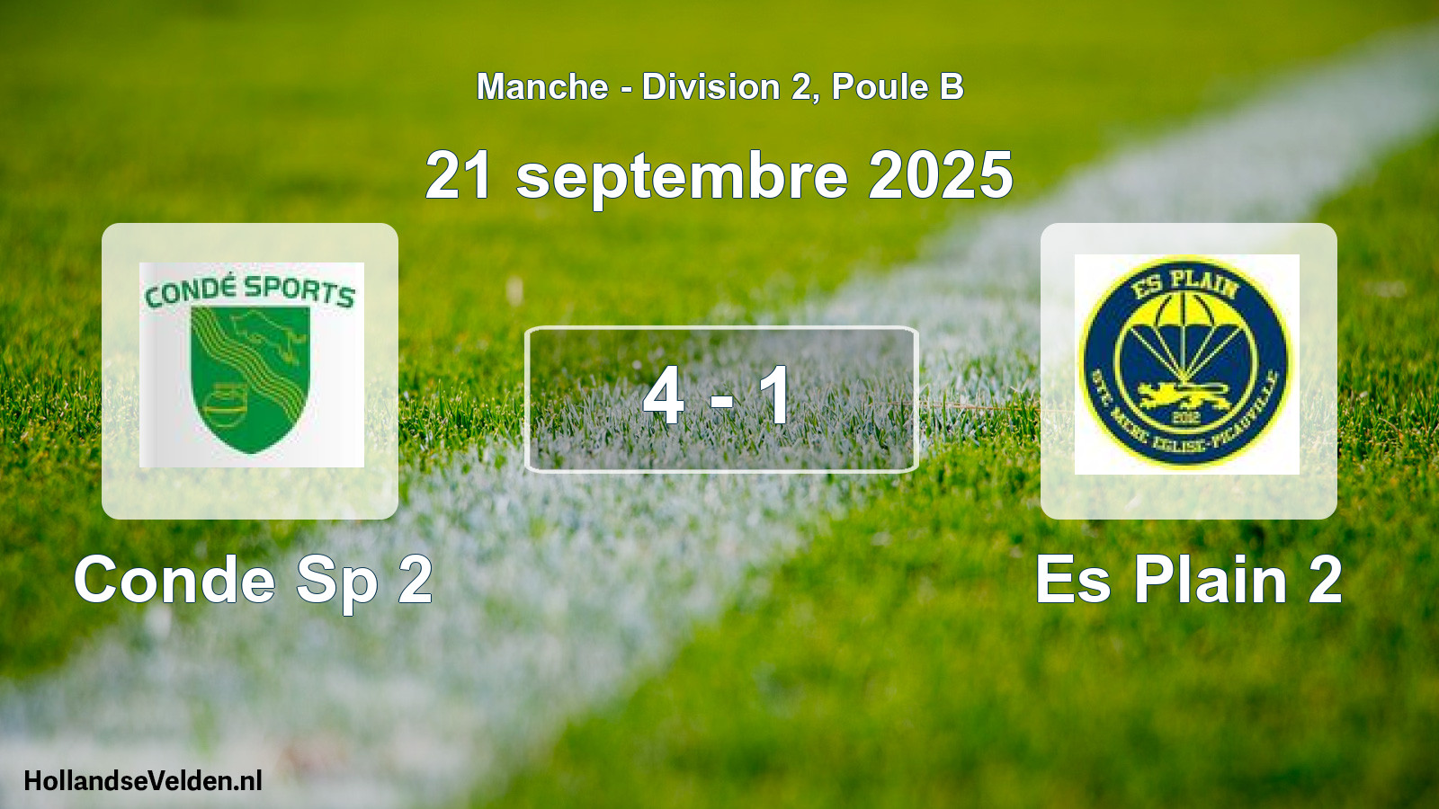 Gespeelde wedstrijd: Conde Sp 2 - Es Plain 2 4 - 1 (21 septembre 2025)