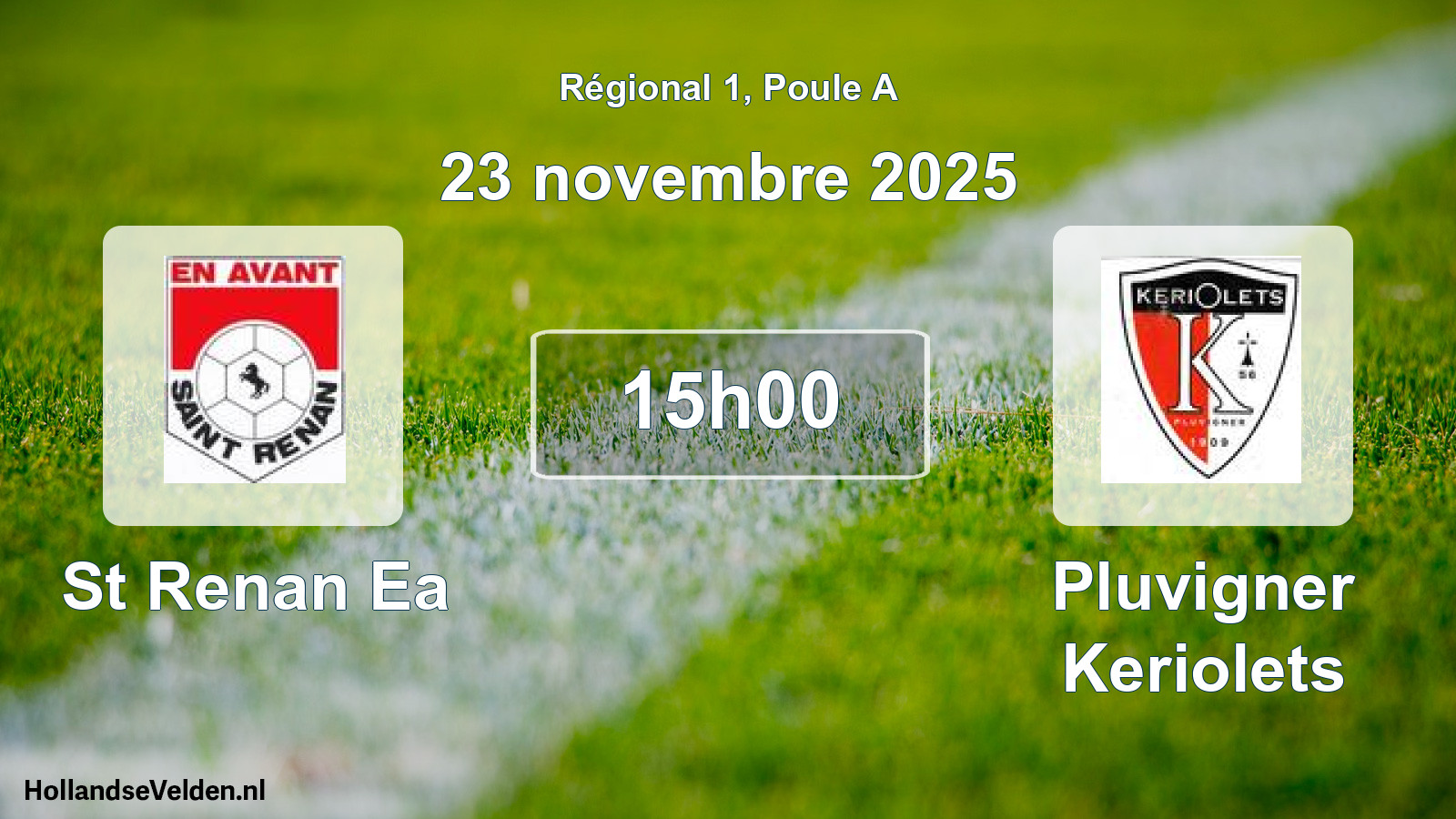Geplande wedstrijd: St Renan Ea - Pluvigner Keriolets (23 novembre 2025)