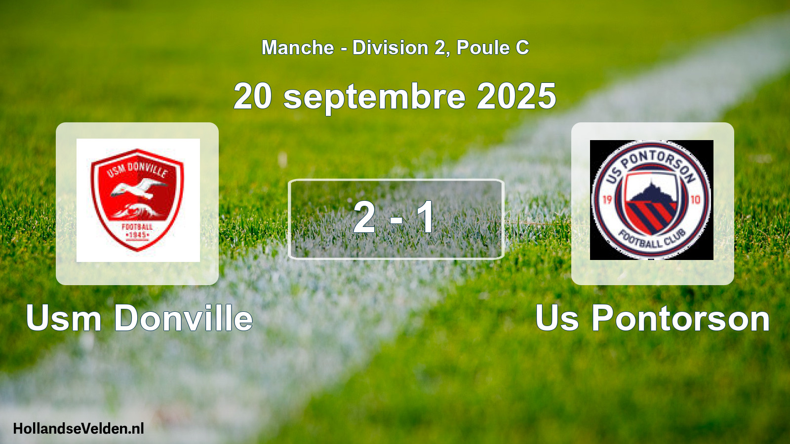 Gespeelde wedstrijd: Usm Donville - Us Pontorson 2 - 1 (20 september 2025)