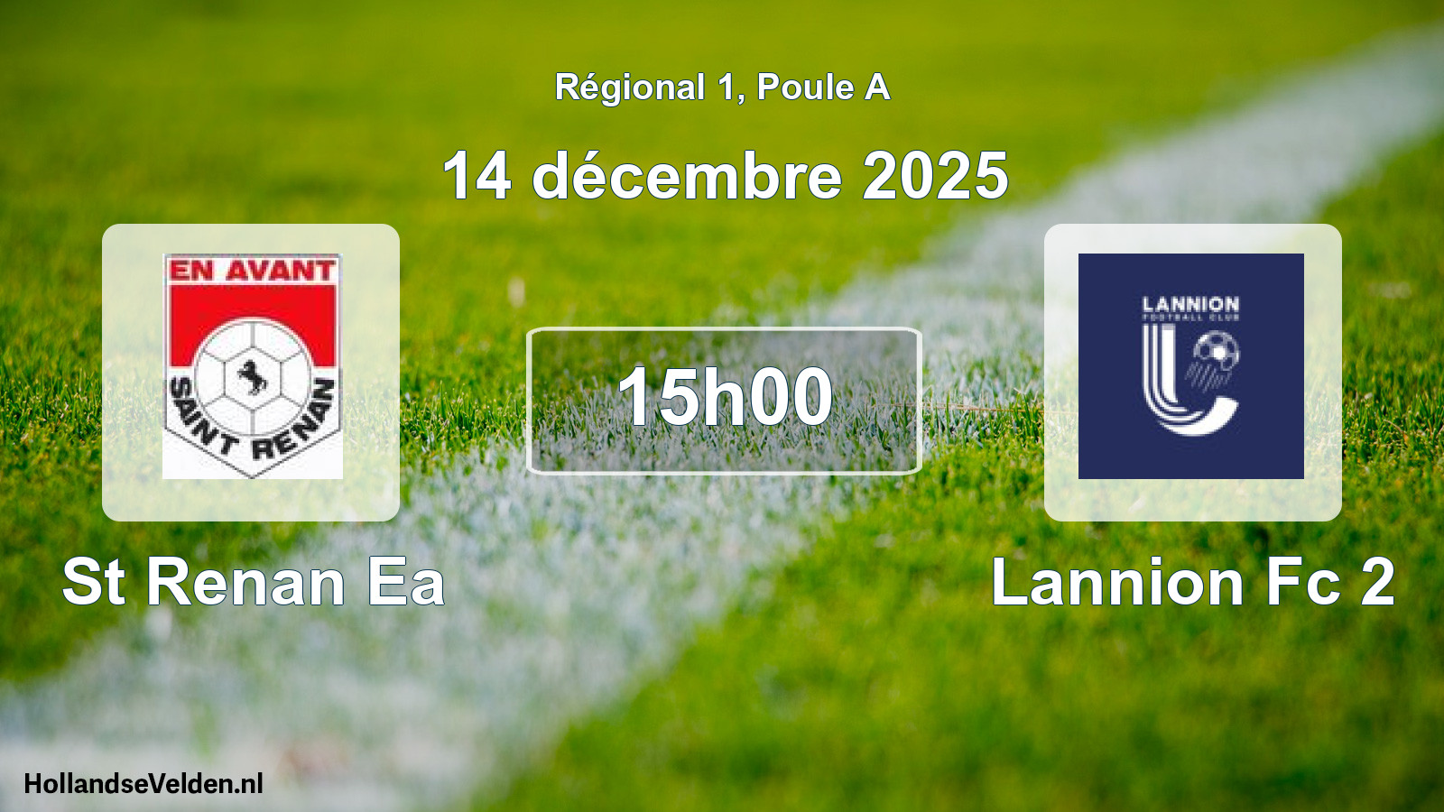 Scheduled Match: St Renan Ea - Lannion Fc 2 (14 December 2025)