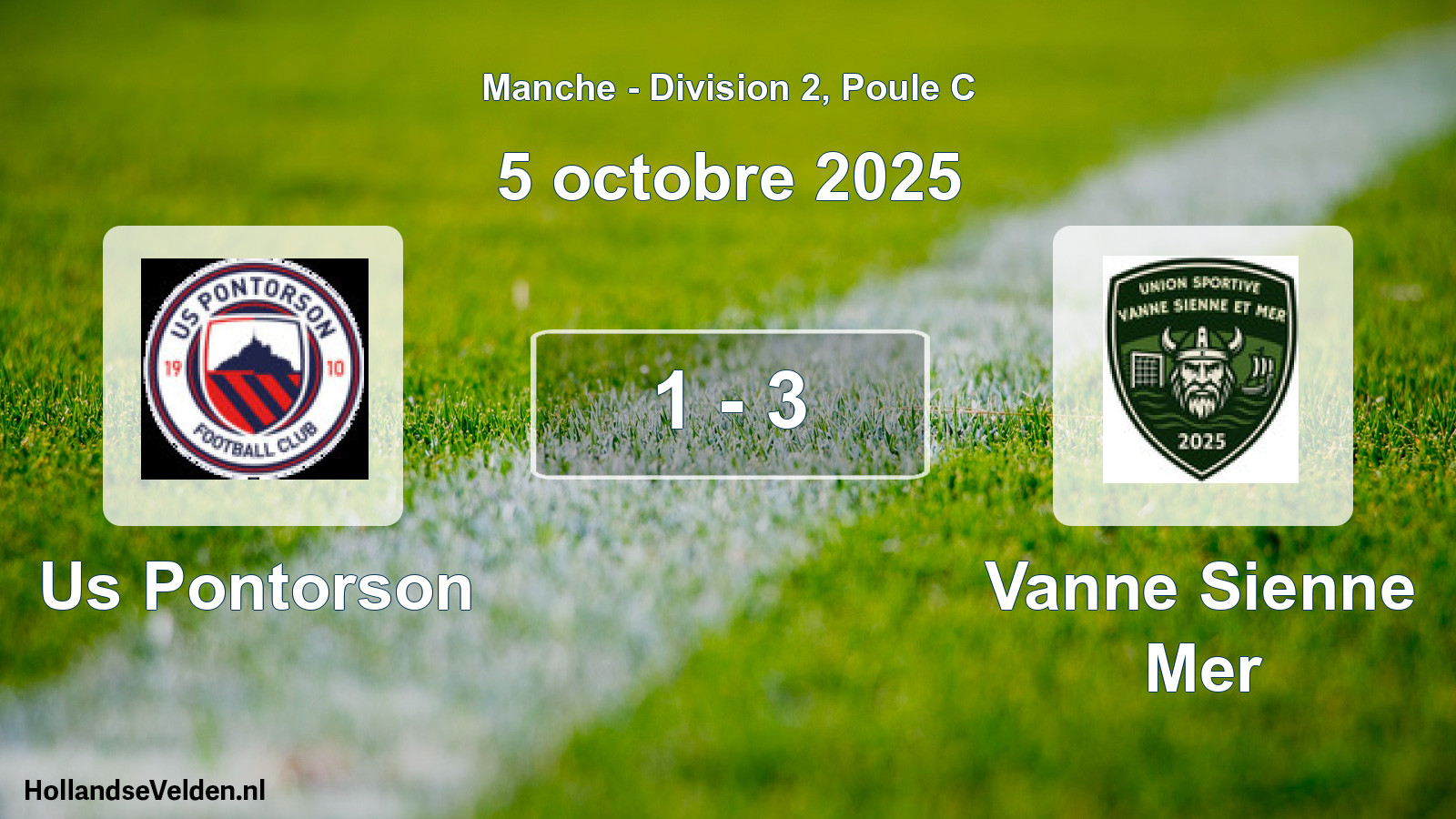 Gespeelde wedstrijd: Us Pontorson - Vanne Sienne Mer 1 - 3 (5 oktober 2025)
