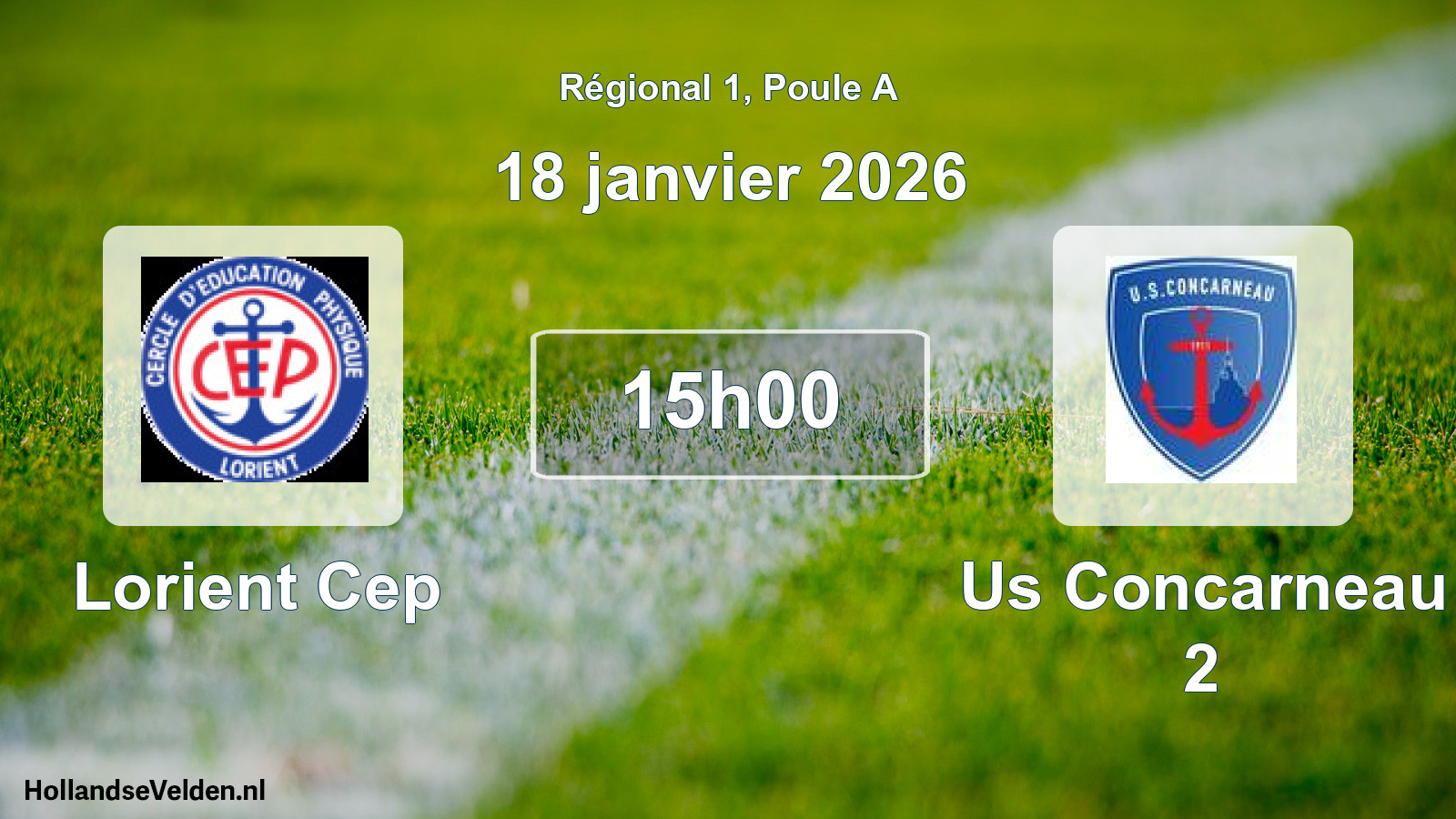Scheduled Match: Lorient Cep - Us Concarneau 2 (18 January 2026)