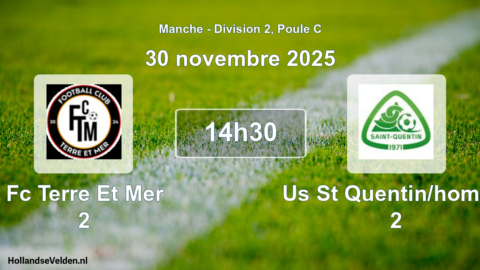 Scheduled Match: Fc Terre Et Mer 2 - Us St Quentin/homme 2 (30 November 2025)