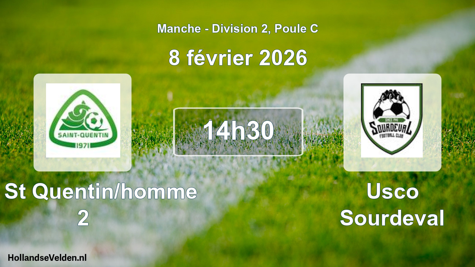 Geplande wedstrijd: Us St Quentin/homme 2 - Usco Sourdeval (8 februari 2026)