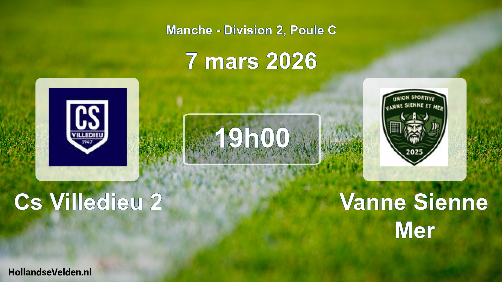 Geplande wedstrijd: Cs Villedieu 2 - Vanne Sienne Mer (7 maart 2026)