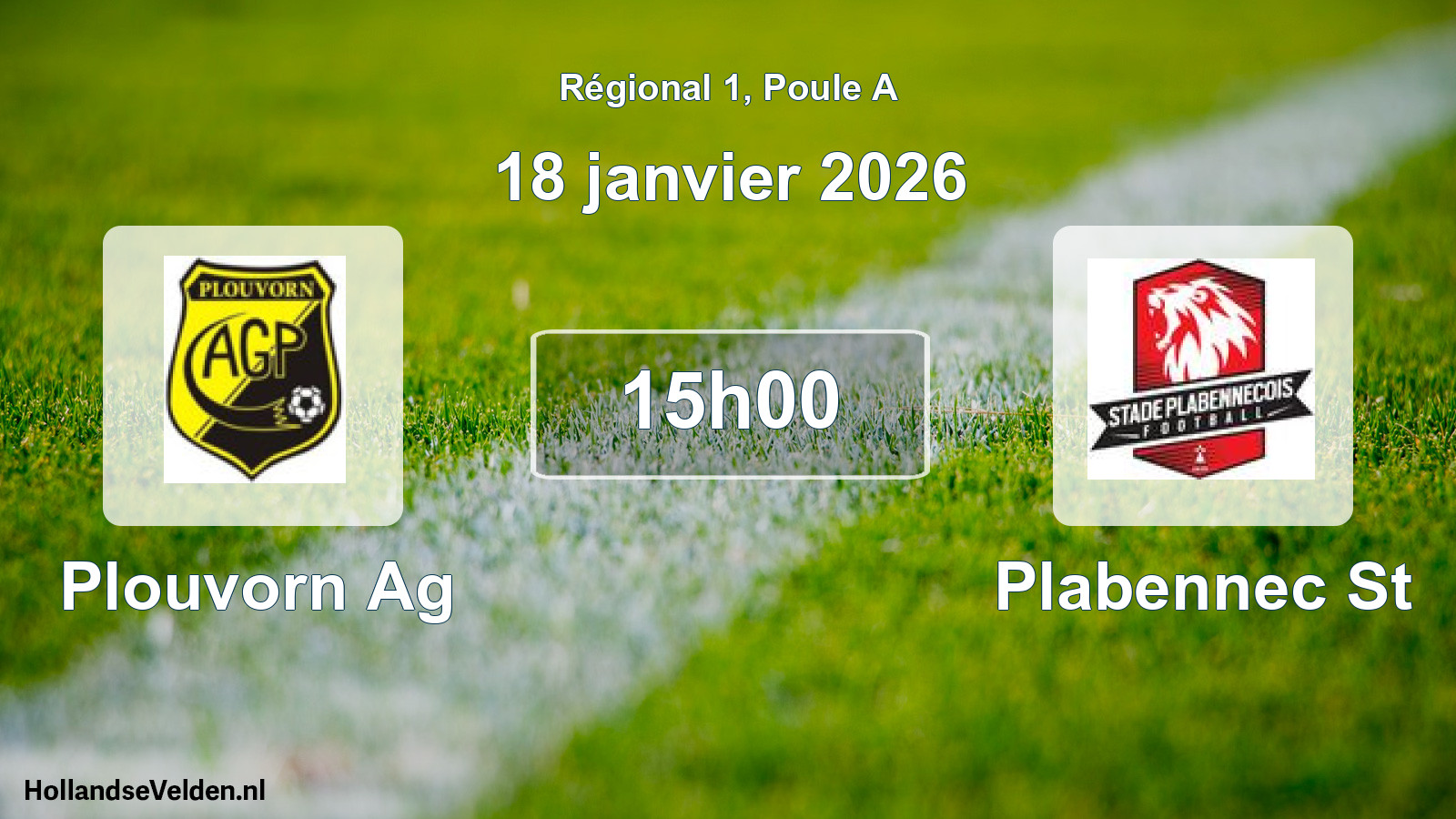 Geplande wedstrijd: Plouvorn Ag - Plabennec St (18 janvier 2026)