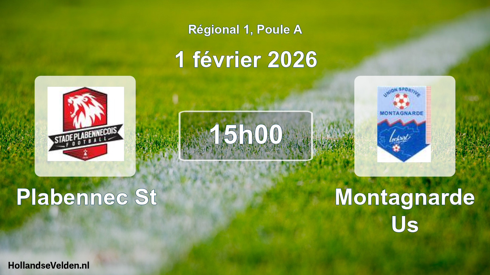 Geplande wedstrijd: Plabennec St - Montagnarde Us (1 février 2026)