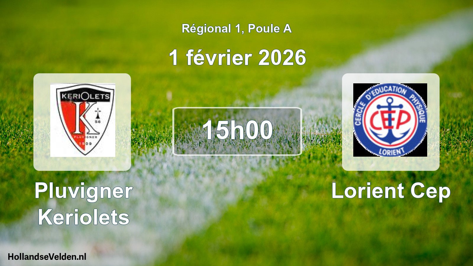 Scheduled Match: Pluvigner Keriolets - Lorient Cep (1 February 2026)