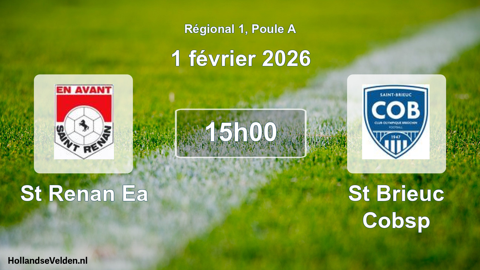 Geplande wedstrijd: St Renan Ea - St Brieuc Cobsp (1 février 2026)
