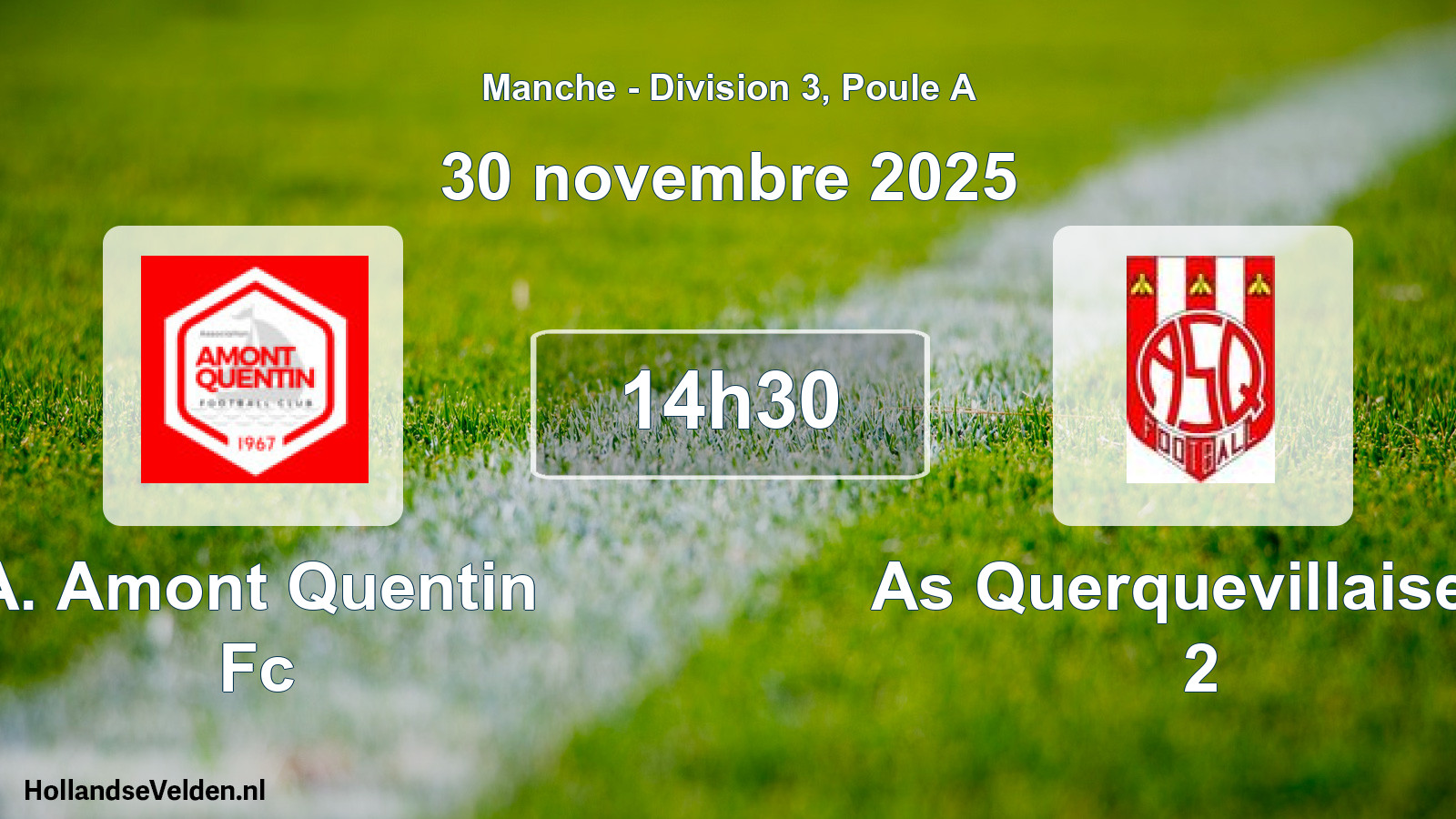 Scheduled Match: A. Amont Quentin Fc - As Querquevillaise F 2 (30 November 2025)