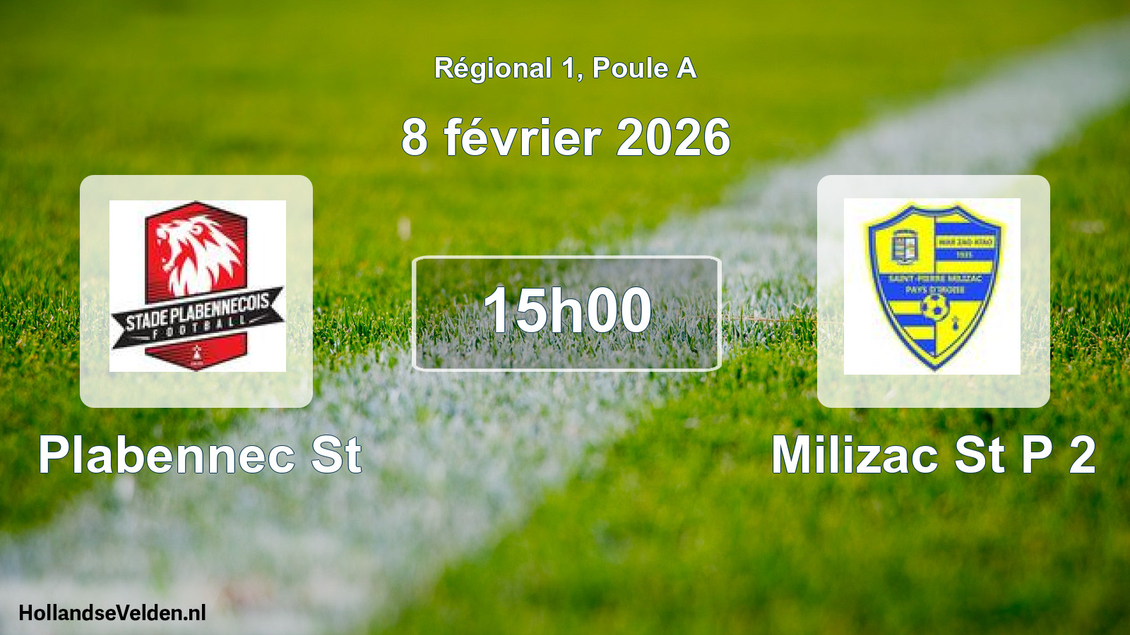 Geplande wedstrijd: Plabennec St - Milizac St P 2 (8 février 2026)