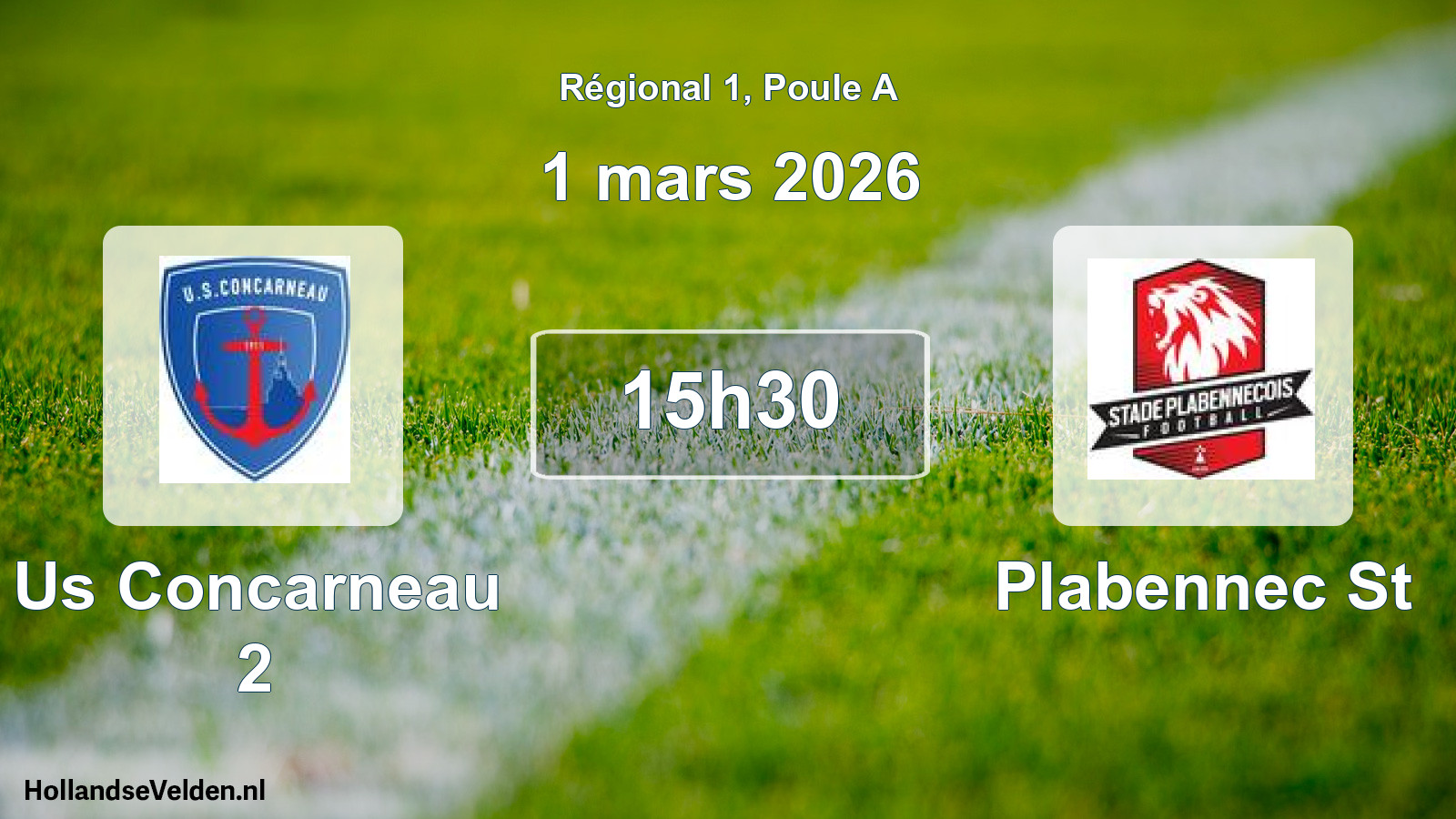 Geplande wedstrijd: Us Concarneau 2 - Plabennec St (1 mars 2026)