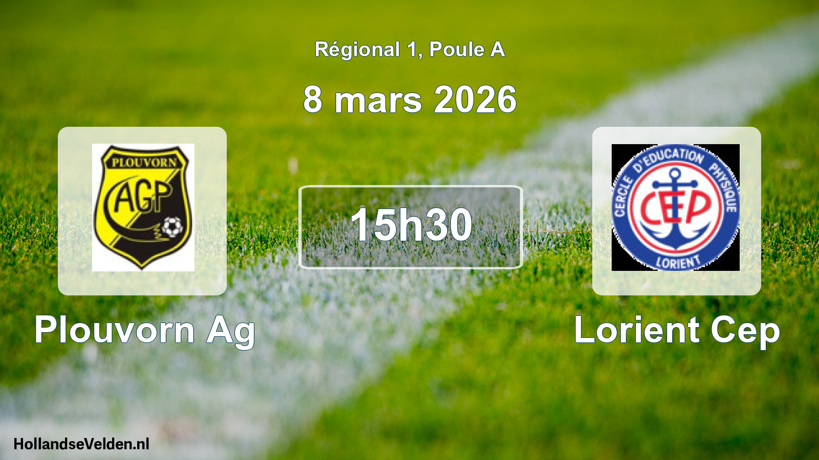 Geplande wedstrijd: Plouvorn Ag - Lorient Cep (8 mars 2026)