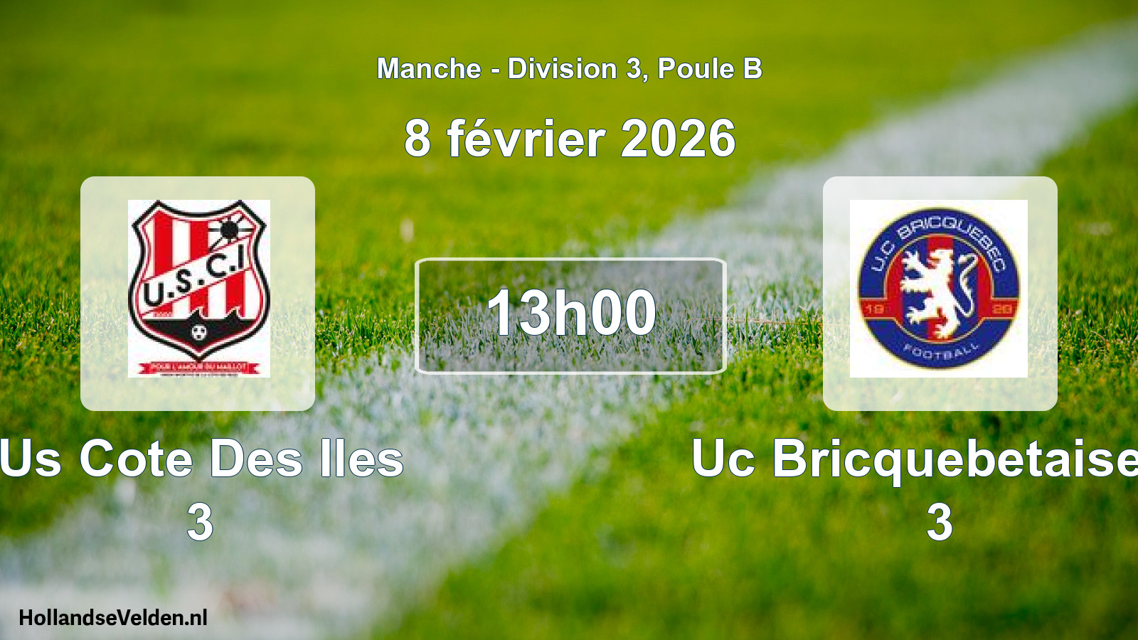 Scheduled Match: Us Cote Des Iles 3 - Uc Bricquebetaise F 3 (8 February 2026)