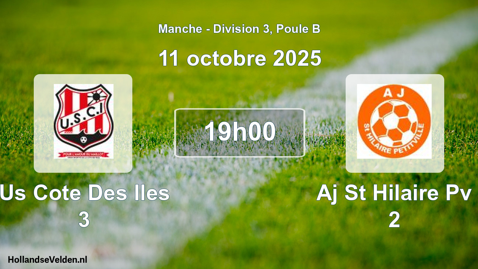 Geplande wedstrijd: Us Cote Des Iles 3 - Aj St Hilaire Pv 2 (11 octobre 2025)