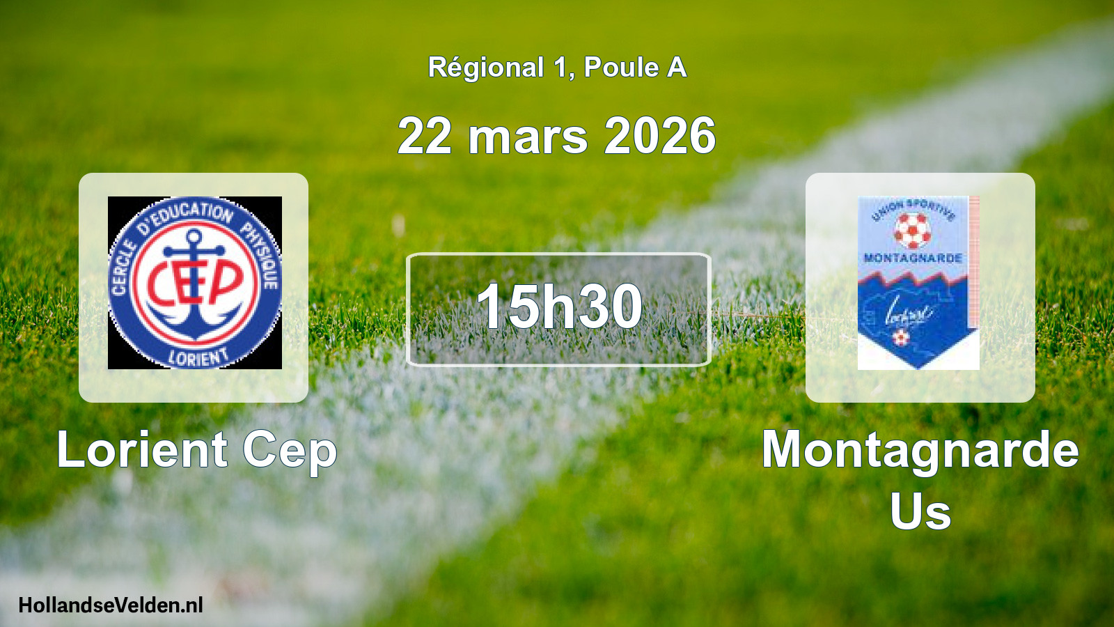 Scheduled Match: Lorient Cep - Montagnarde Us (22 March 2026)