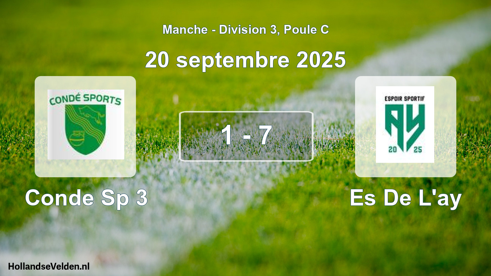 Gespeelde wedstrijd: Conde Sp 3 - Es De L'ay 1 - 7 (20 septembre 2025)