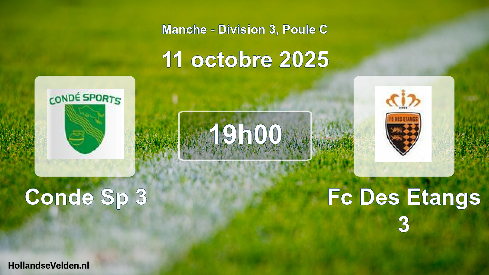 Geplande wedstrijd: Conde Sp 3 - Fc Des Etangs 3 (11 octobre 2025)