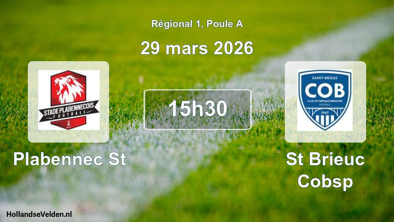 Geplande wedstrijd: Plabennec St - St Brieuc Cobsp (29 mars 2026)