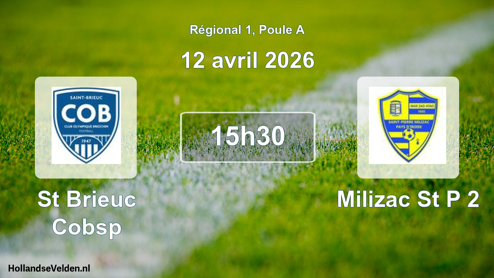 Scheduled Match: St Brieuc Cobsp - Milizac St P 2 (12 April 2026)