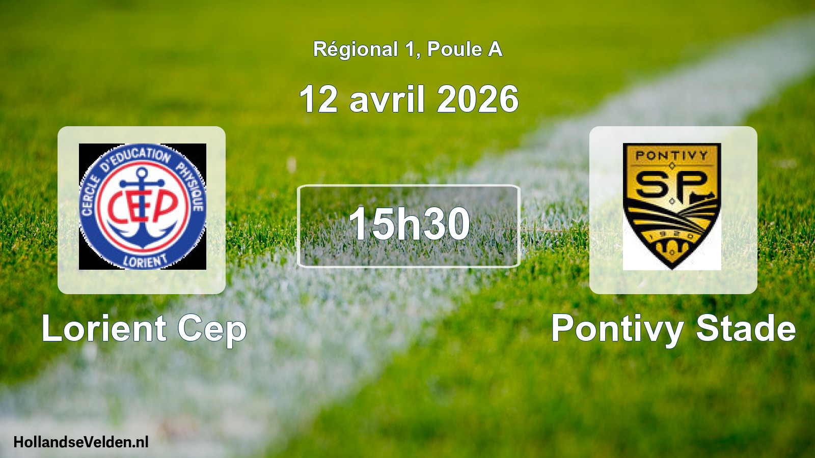 Geplande wedstrijd: Lorient Cep - Pontivy Stade (12 april 2026)