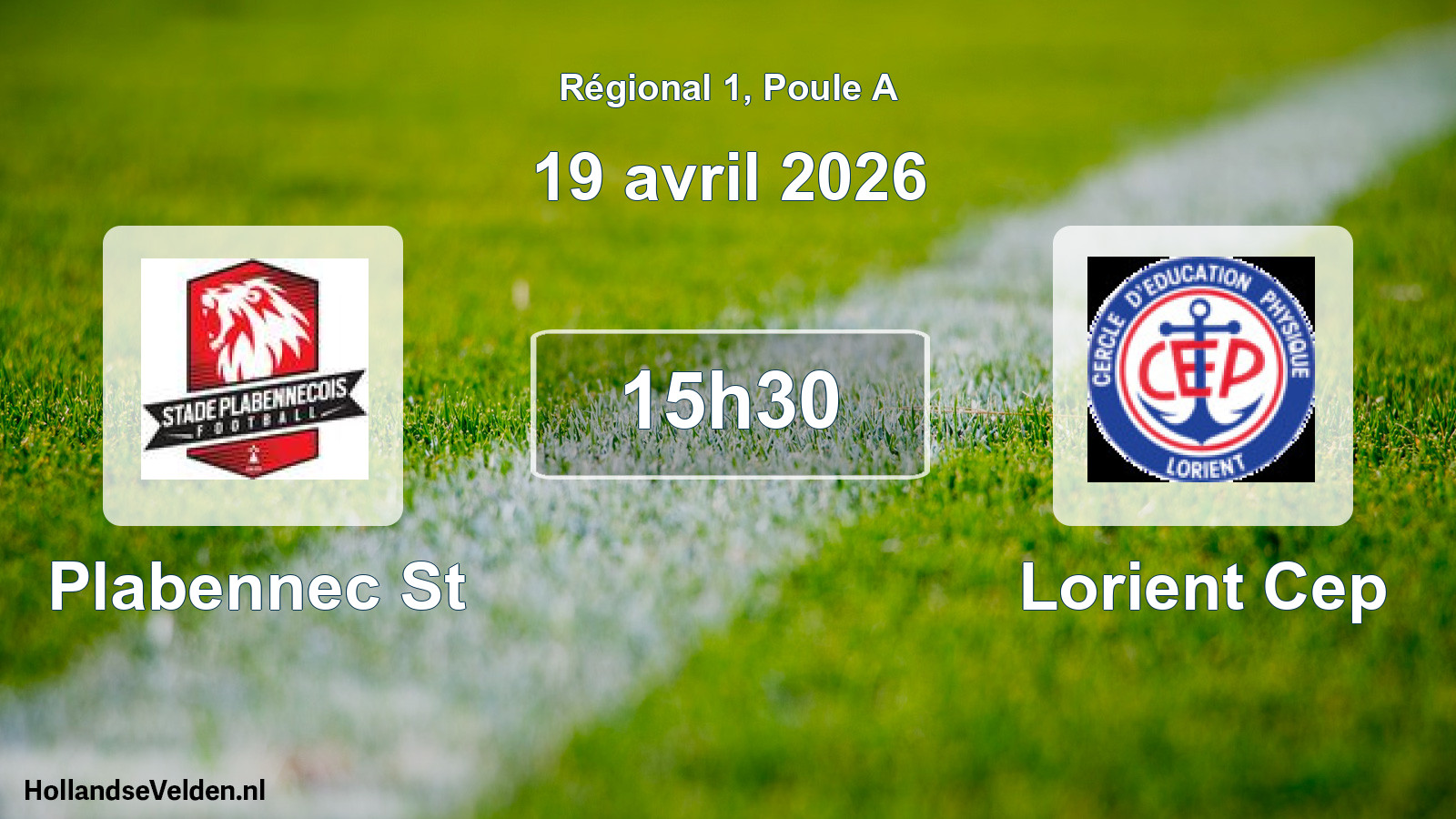 Scheduled Match: Plabennec St - Lorient Cep (19 April 2026)