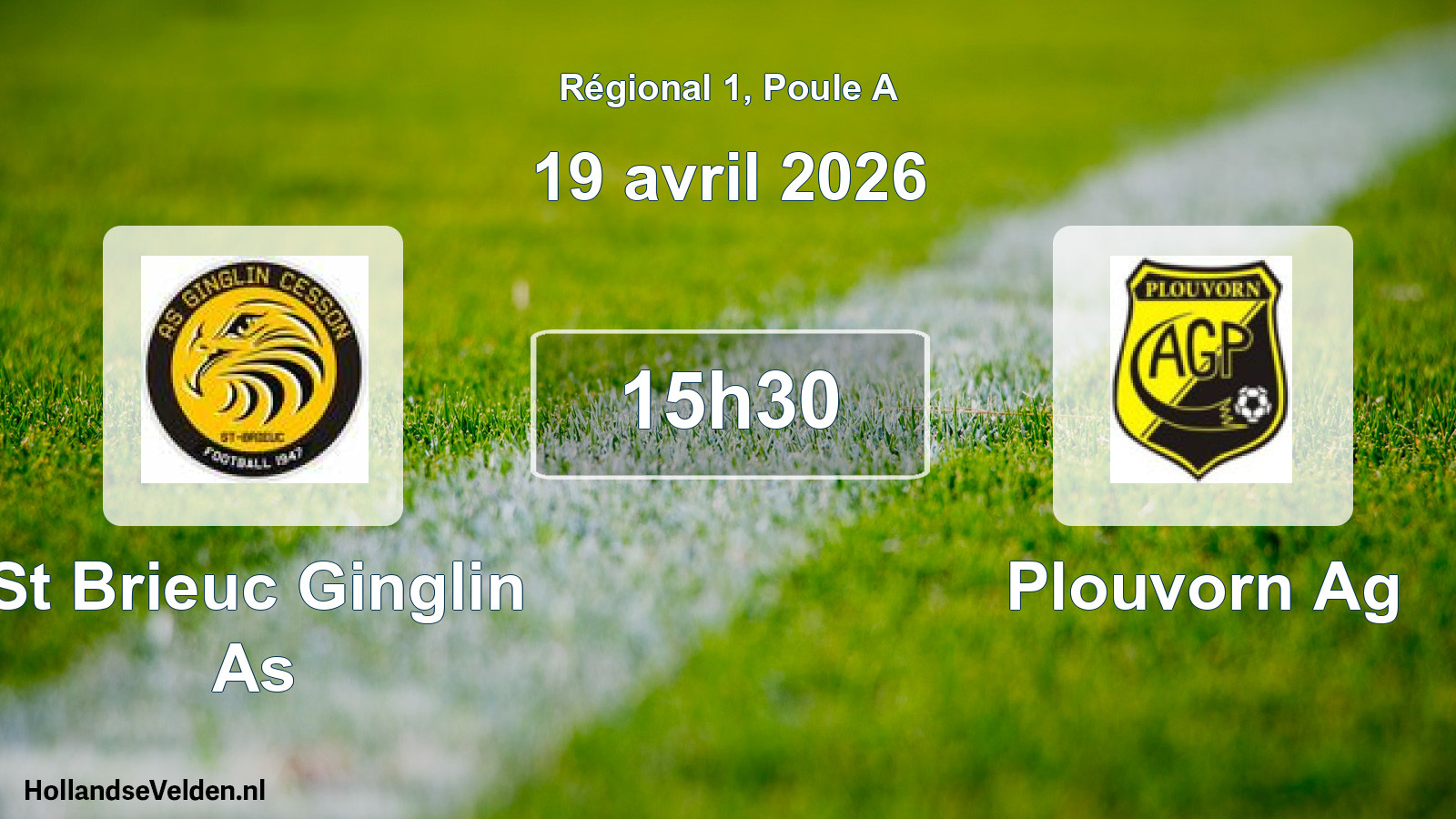 Scheduled Match: St Brieuc Ginglin As - Plouvorn Ag (19 April 2026)