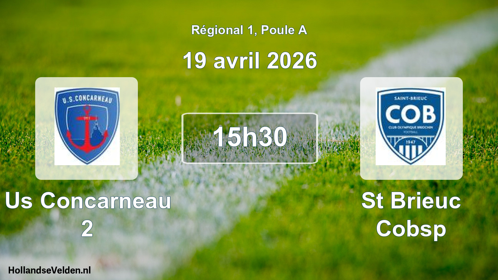 Geplande wedstrijd: Us Concarneau 2 - St Brieuc Cobsp (19 avril 2026)