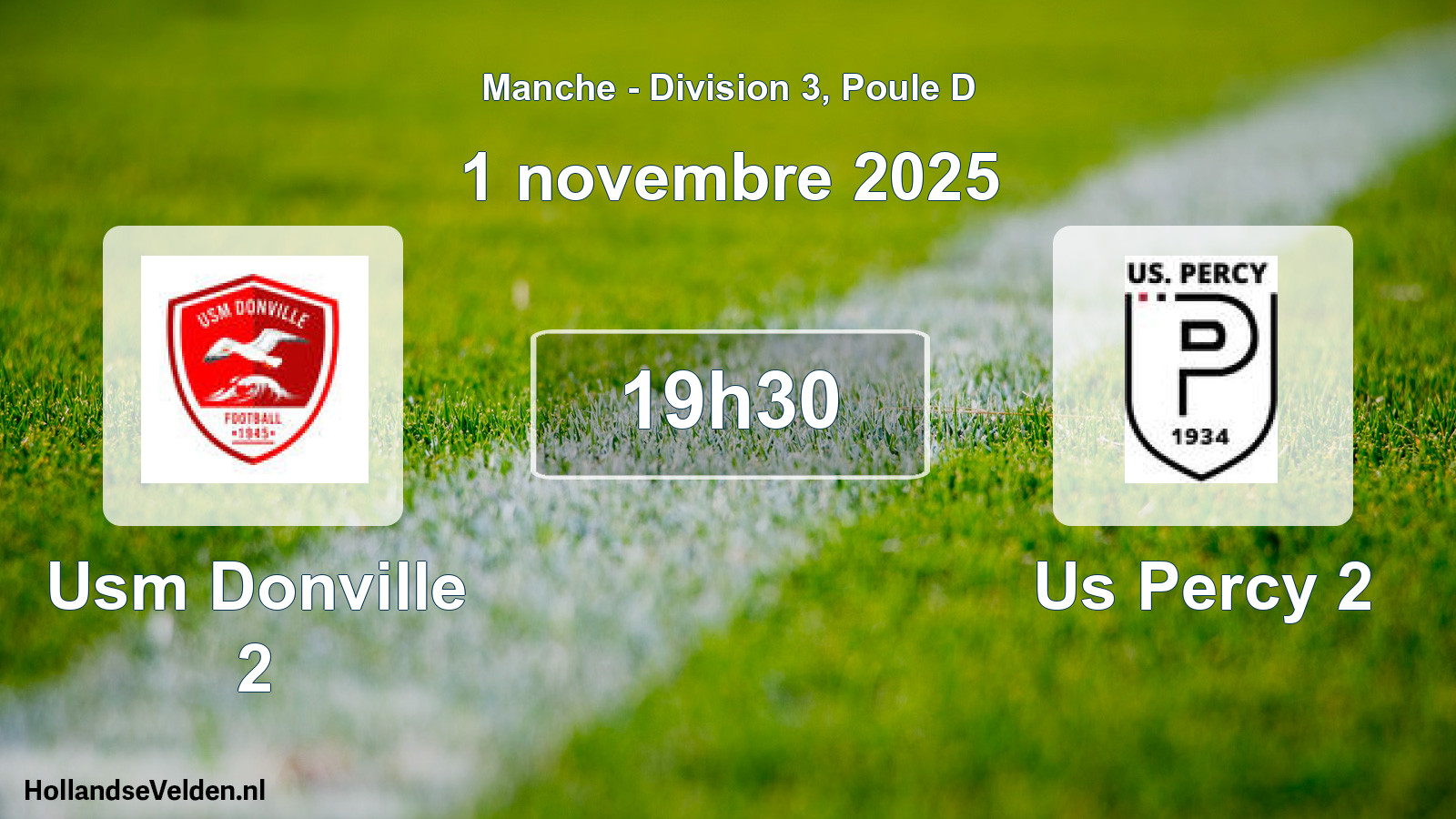 Geplande wedstrijd: Usm Donville 2 - Us Percy 2 (1 november 2025)
