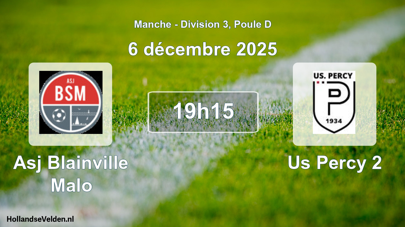 Geplande wedstrijd: Asj Blainville Malo - Us Percy 2 (6 décembre 2025)