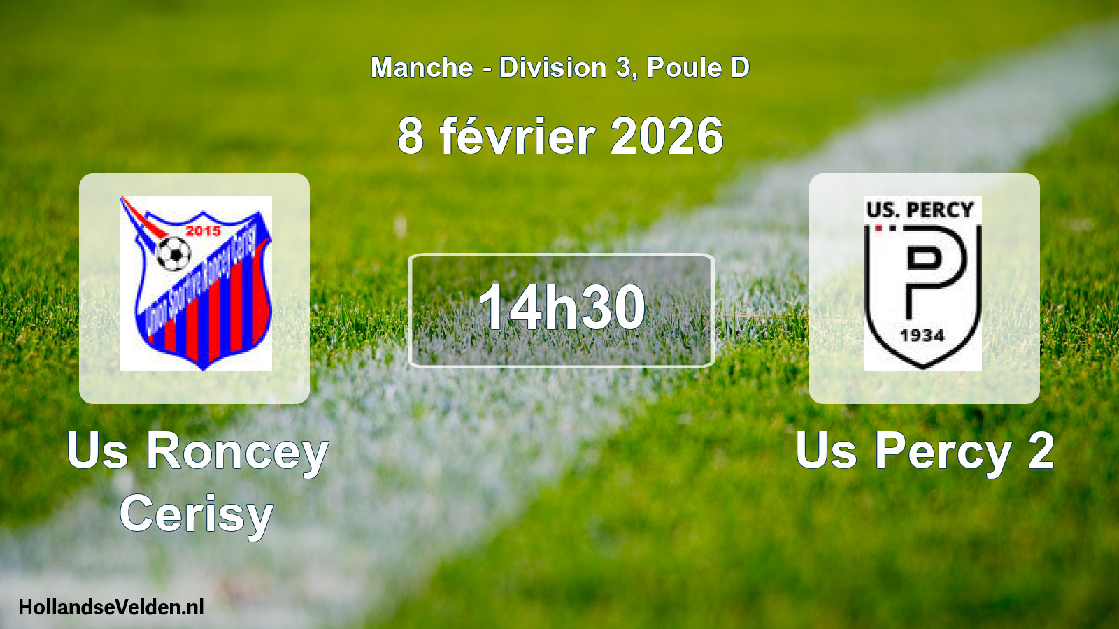 Geplande wedstrijd: Us Roncey Cerisy - Us Percy 2 (8 februari 2026)