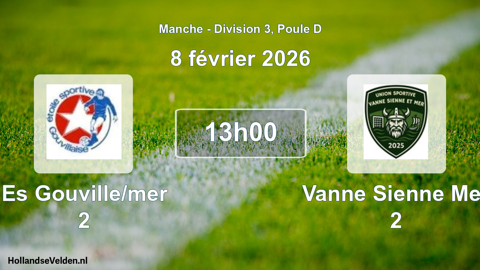 Geplande wedstrijd: Es Gouville/mer 2 - Vanne Sienne Mer 2 (8 février 2026)