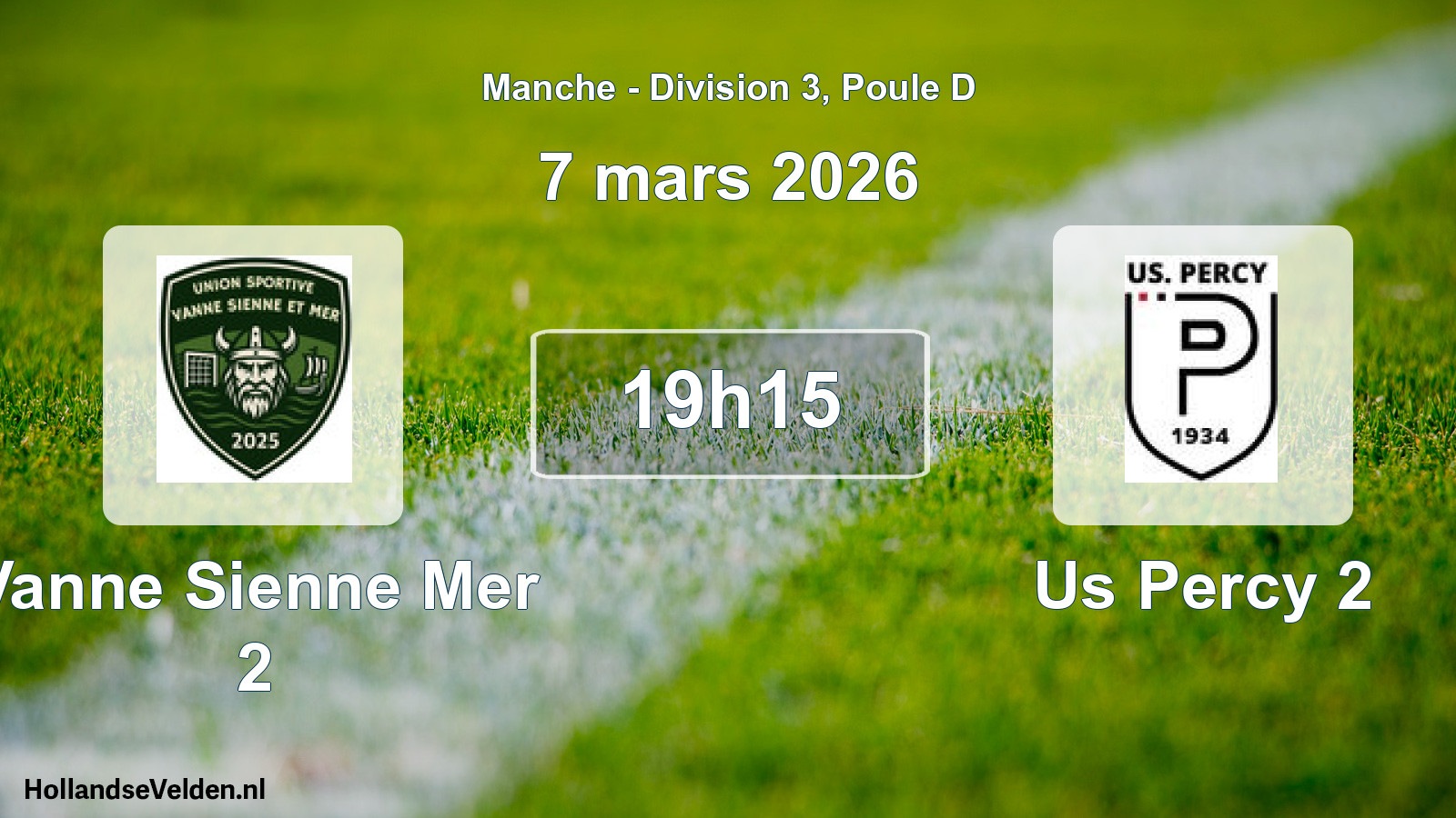 Geplande wedstrijd: Vanne Sienne Mer 2 - Us Percy 2 (7 maart 2026)