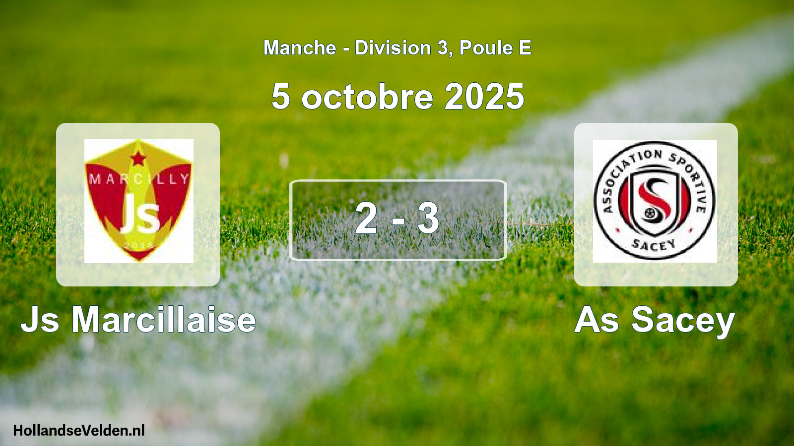 Gespeelde wedstrijd: Js Marcillaise - As Sacey 2 - 3 (5 octobre 2025)