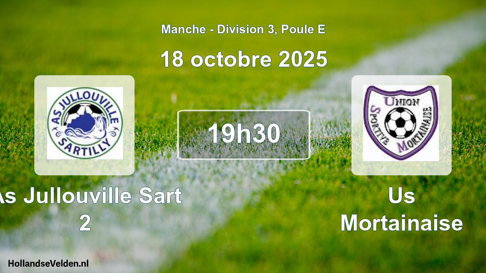 Geplande wedstrijd: As Jullouville Sart 2 - Us Mortainaise (18 oktober 2025)