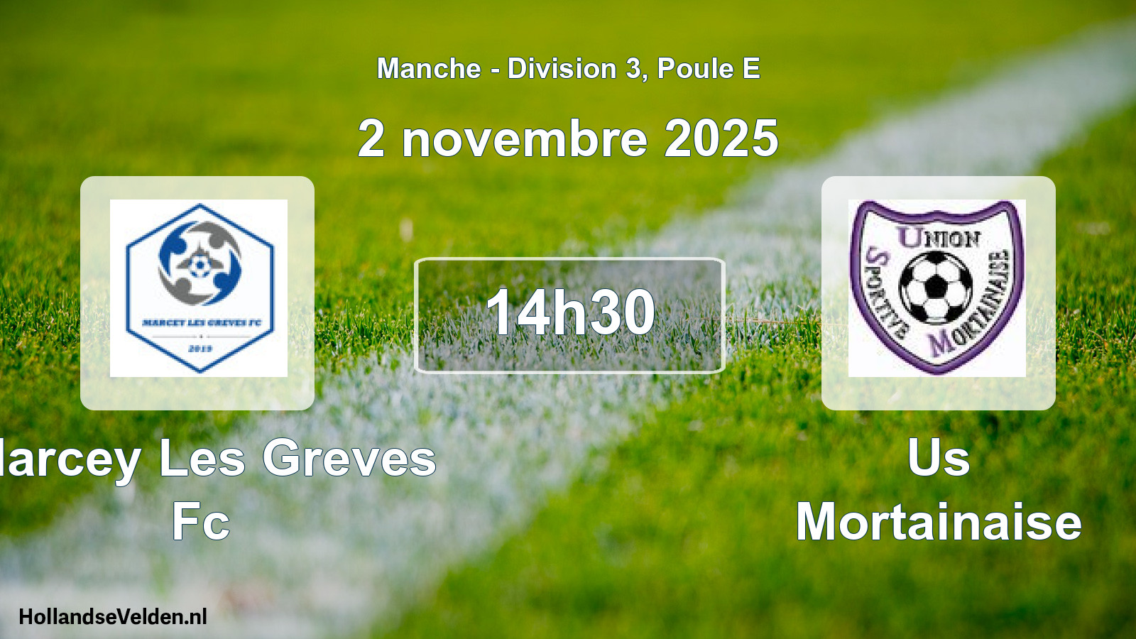 Scheduled Match: Marcey Les Greves Fc - Us Mortainaise (2 November 2025)