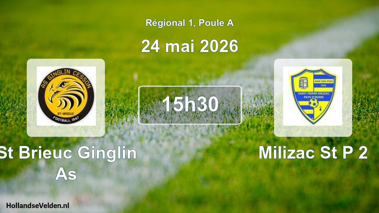 Scheduled Match: St Brieuc Ginglin As - Milizac St P 2 (24 May 2026)