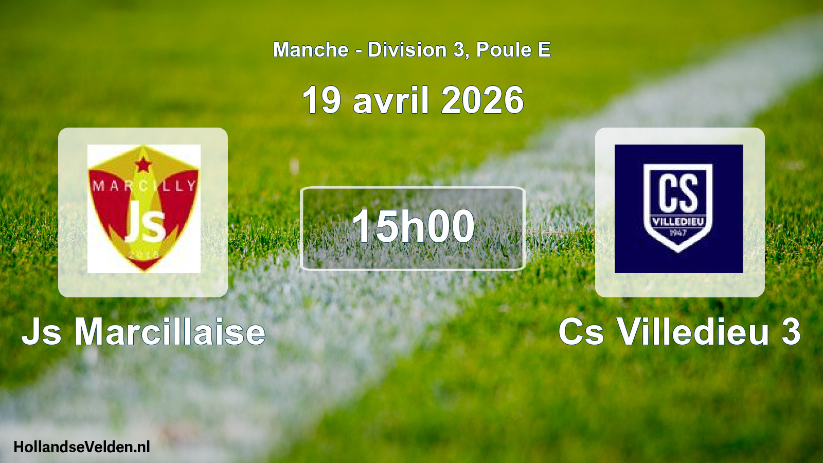 Geplande wedstrijd: Js Marcillaise - Cs Villedieu 3 (19 avril 2026)