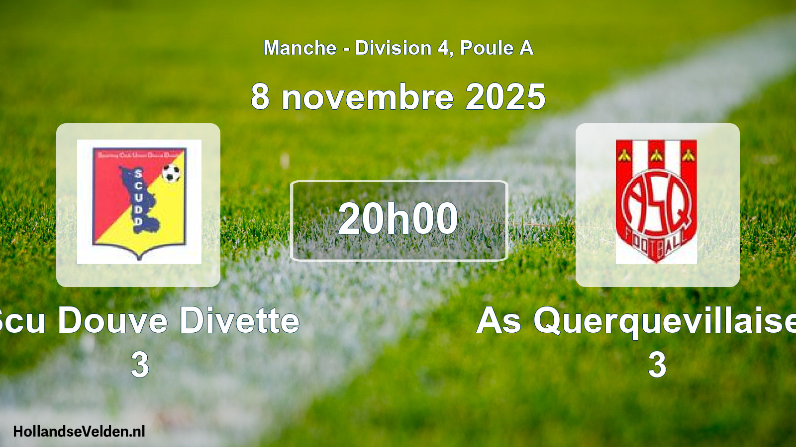 Geplande wedstrijd: Scu Douve Divette 3 - As Querquevillaise F 3 (8 novembre 2025)
