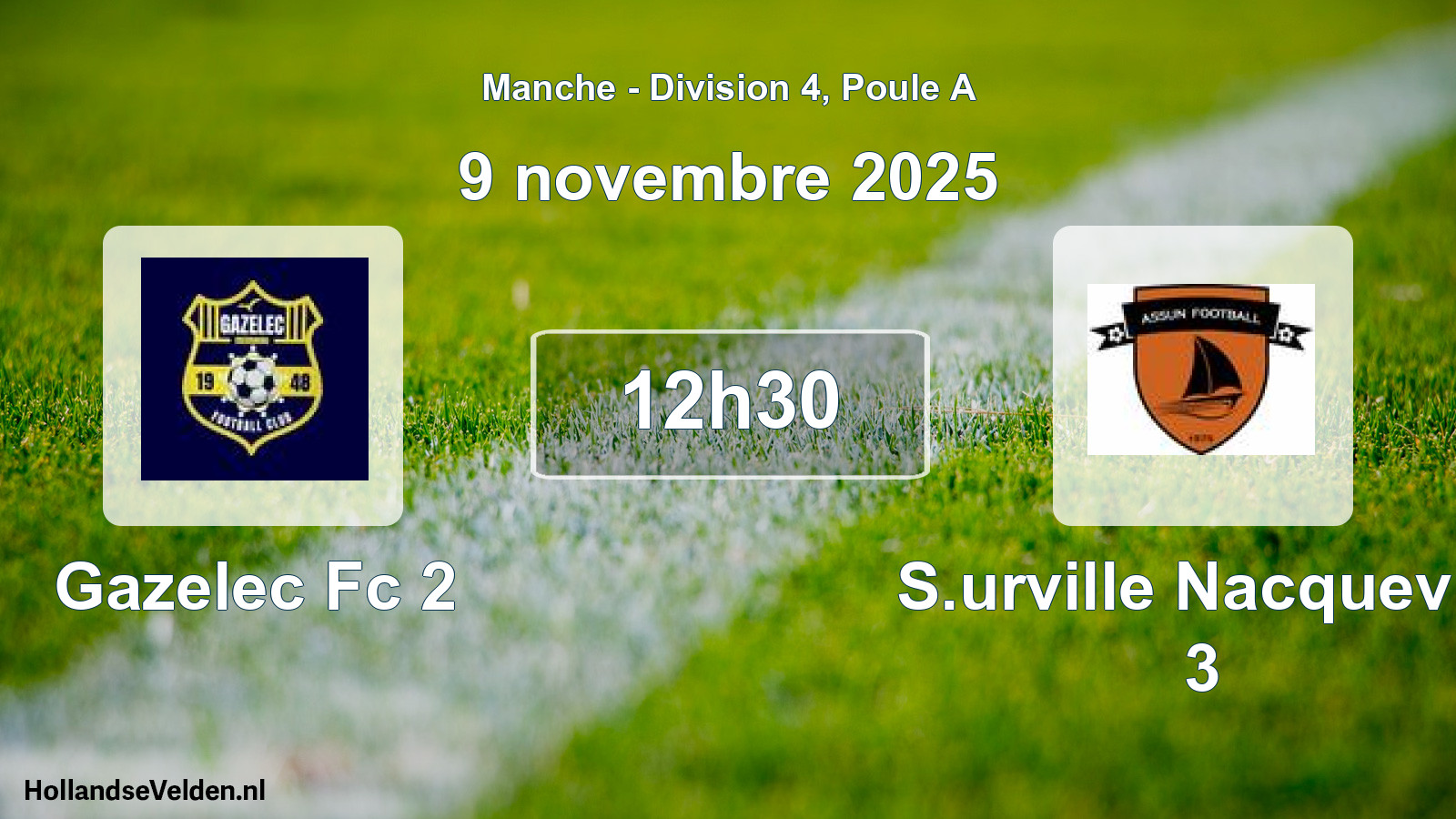 Scheduled Match: Gazelec Fc 2 - S.urville Nacquevill 3 (9 November 2025)