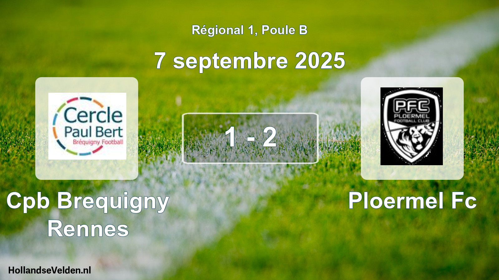 Gespeelde wedstrijd: Cpb Brequigny Rennes - Ploermel Fc 1 - 2 (7 september 2025)